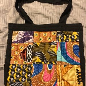 Black & multicolor purse